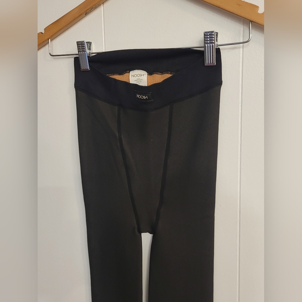 Noosh Black Sheer Illusion Fleece Tights - Picture 4 of 7